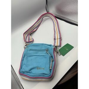 Canvas Messenger Bag Multicolor Adjustable Strap- Green‎ Leather Accessory Shop